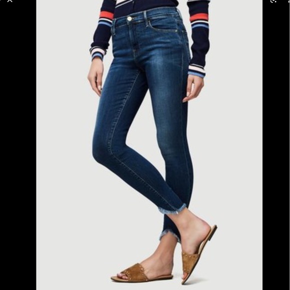 Frame Le High Triangle Selma Raw Hem Jeans - Picture 3 of 11